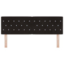 LED sengegavl med LED-lysstrimler Sort 144 cm Fløjl