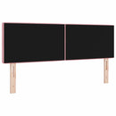 LED sengegavl med LED-lysstrimler Lyserød 144 cm Fløjl