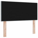 LED sengegavl med LED-lysstrimler Lysegrå 80 cm Stof