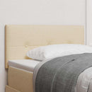 LED sengegavl med LED-lysstrimler Creme 80 cm Stof