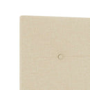 LED sengegavl med LED-lysstrimler Creme 100 cm Stof