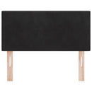 LED sengegavl med LED-lysstrimler Sort 100 cm Fløjl