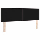 LED sengegavl med LED-lysstrimler Mørk Brun 144 cm Stof
