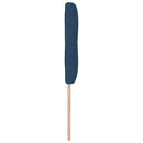 LED sengegavl med LED-lysstrimler Blå 144 cm Stof