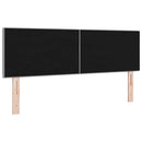 LED sengegavl med LED-lysstrimler Lysegrå 160 cm Stof