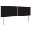 LED sengegavl med LED-lysstrimler Lyserød 160 cm Fløjl