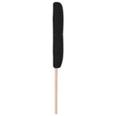 LED sengegavl med LED-lysstrimler Sort 180 cm Stof