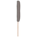 LED sengegavl med LED-lysstrimler Gråbrun 180 cm Stof