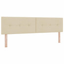 LED sengegavl med LED-lysstrimler Creme 180 cm Stof