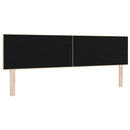 LED sengegavl med LED-lysstrimler Creme 180 cm Stof