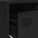 tv-bord 202x39x43,5 cm koldvalset stål sort