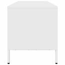 tv-bord 202x39x43,5 cm koldvalset stål hvid