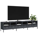 tv-bord 202x39x43,5 cm koldvalset stål antracitgrå