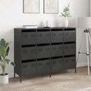skænk 135x39x103,5 cm koldvalset stål sort