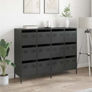 skænk 135x39x103,5 cm koldvalset stål sort