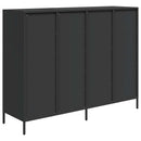 skænk 135x39x103,5 cm koldvalset stål sort