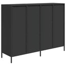 skænk 135x39x103,5 cm koldvalset stål sort