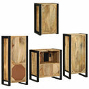 Badeværelsesmøbel sæt 4 stk. Brun Massivt Mango Træ