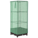 højbed med drivhusovertræk 40x40x123 cm rattan-look