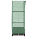 højbed med drivhusovertræk 40x40x123 cm rattan-look