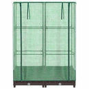 højbed med drivhusovertræk 80x40x123 cm rattan-look