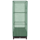 højbed med drivhusovertræk 80x40x123 cm rattan-look
