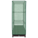 højbed med drivhusovertræk 120x40x123 cm rattan-look