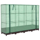 højbed med drivhusovertræk 160x40x123 cm rattan-look
