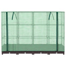 højbed med drivhusovertræk 160x40x123 cm rattan-look