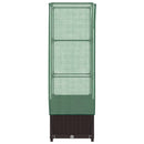 højbed med drivhusovertræk 40x40x139 cm rattan-look