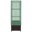 højbed med drivhusovertræk 80x40x138 cm rattan-look
