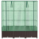 højbed med drivhusovertræk 120x40x138 cm rattan-look