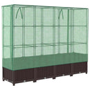 højbed med drivhusovertræk 160x40x138 cm rattan-look