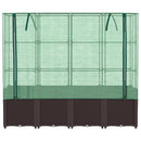 højbed med drivhusovertræk 160x40x153 cm rattan-look