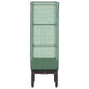 højbed med drivhusovertræk 40x40x140 cm rattan-look
