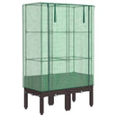 højbed med drivhusovertræk 80x40x140 cm rattan-look