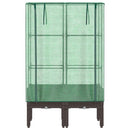 højbed med drivhusovertræk 80x40x140 cm rattan-look