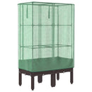højbed med drivhusovertræk 80x40x140 cm rattan-look
