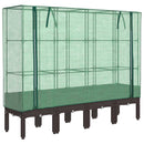 højbed med drivhusovertræk 160x40x140 cm rattan-look