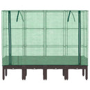 højbed med drivhusovertræk 160x40x140 cm rattan-look