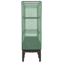 højbed med drivhusovertræk 160x40x140 cm rattan-look