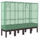 højbed med drivhusovertræk 160x40x140 cm rattan-look
