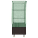 højbed med overtræk og hjul 80x50x182 cm rattan-look