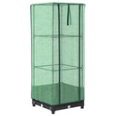 højbed med drivhusovertræk 40x40x123 cm rattan-look
