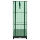 højbed med drivhusovertræk 40x40x123 cm rattan-look