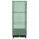 højbed med drivhusovertræk 40x40x123 cm rattan-look