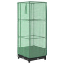 højbed med drivhusovertræk 40x40x123 cm rattan-look