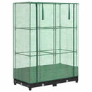 højbed med drivhusovertræk 80x40x123 cm rattan-look
