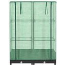 højbed med drivhusovertræk 80x40x123 cm rattan-look