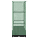 højbed med drivhusovertræk 80x40x123 cm rattan-look